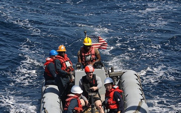 USS Dewey (DDG 105) Conducts Search and Rescue Swimmer Drill While Operating in the Bay of Bengal