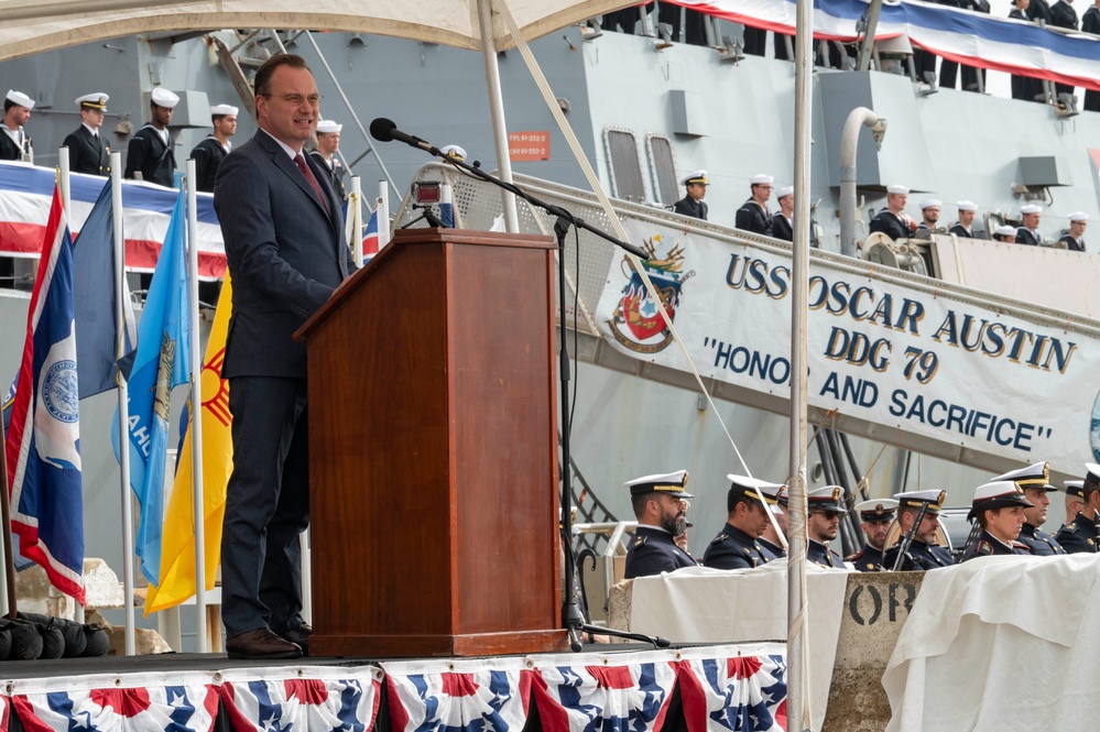 USS Oscar Austin Arrival Ceremony