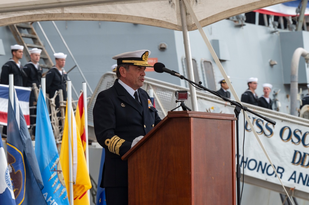 USS Oscar Austin Arrival Ceremony