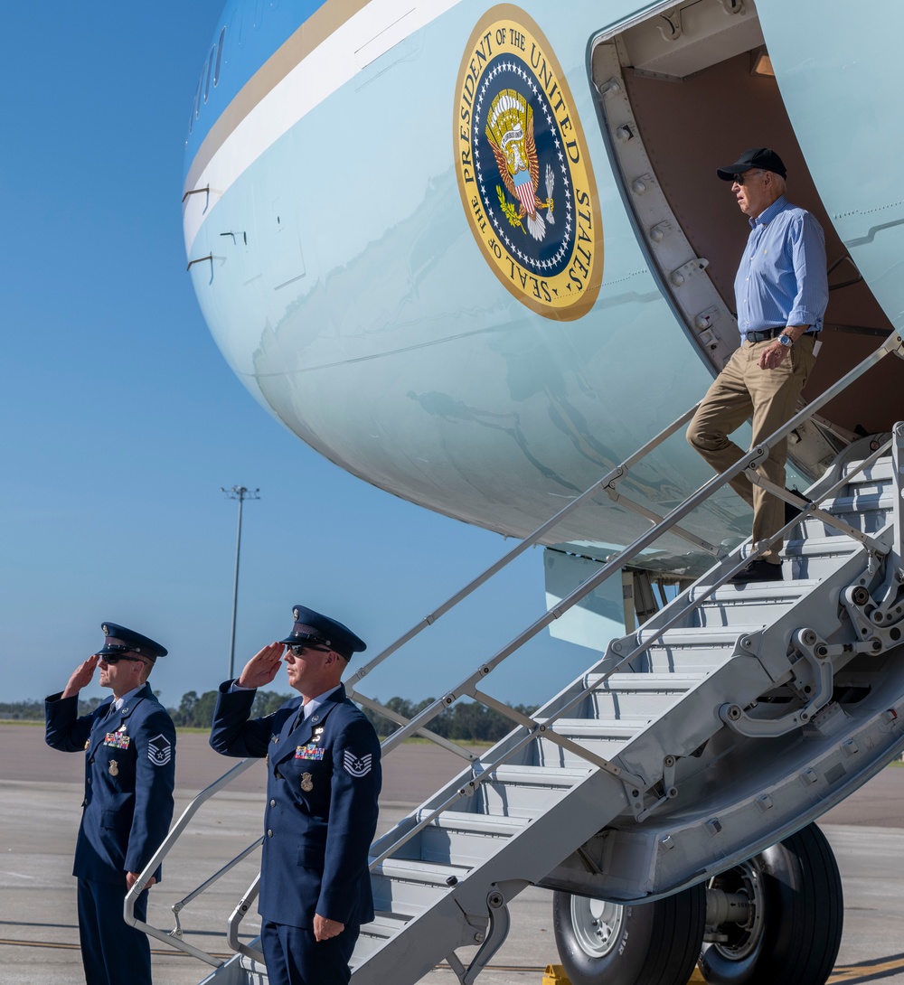 President Biden Lands at MacDill Following Hurricane Milton President Biden Lands at MacDill Following Hurricane Milton