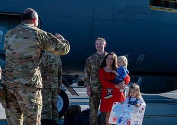 92nd Air Refueling Squadron Airmen return from deployment