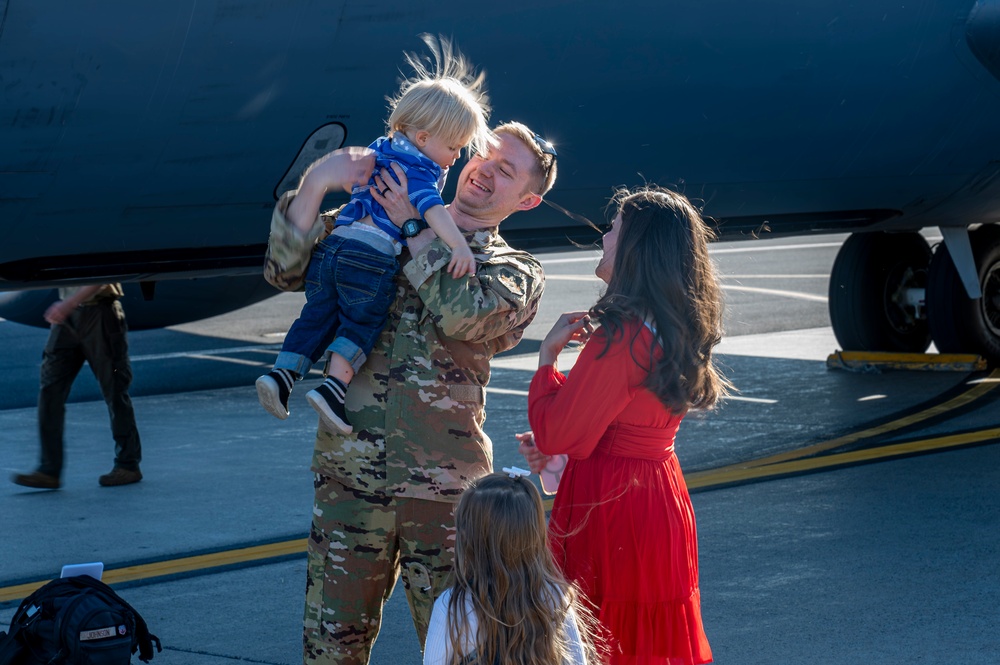 92nd Air Refueling Squadron Airmen return from deployment