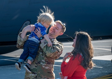 92nd Air Refueling Squadron Airmen return from deployment