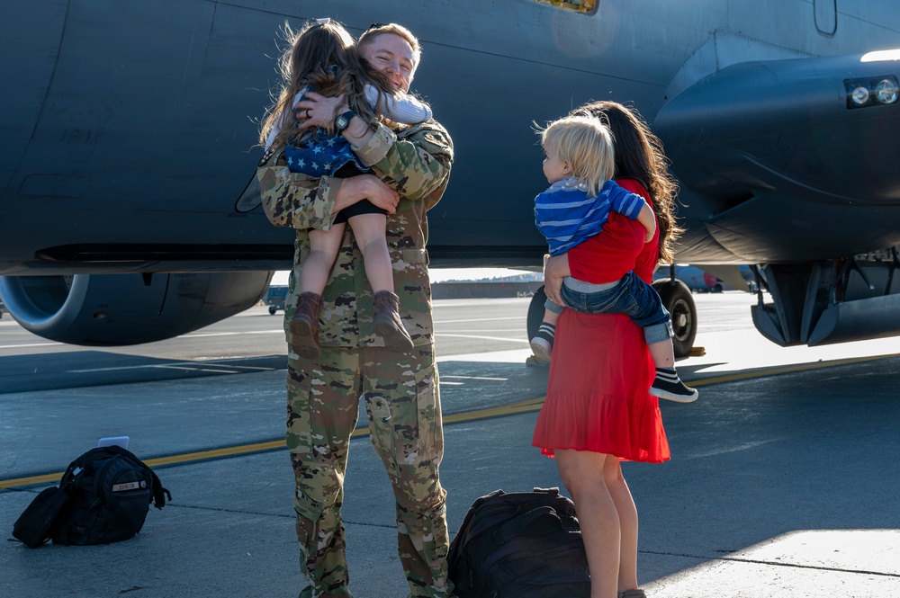 92nd Air Refueling Squadron Airmen return from deployment