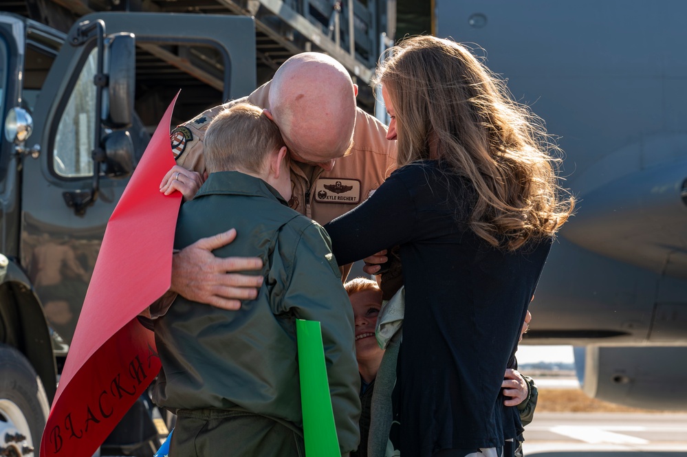 92nd Air Refueling Squadron Airmen return from deployment