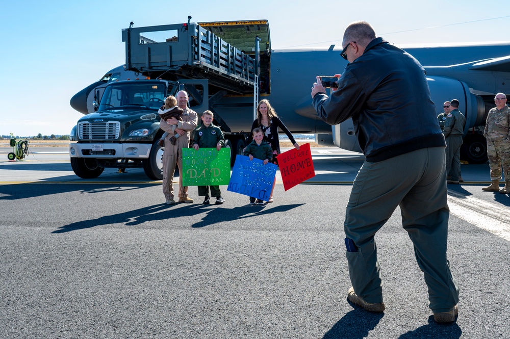 92nd Air Refueling Squadron Airmen return from deployment
