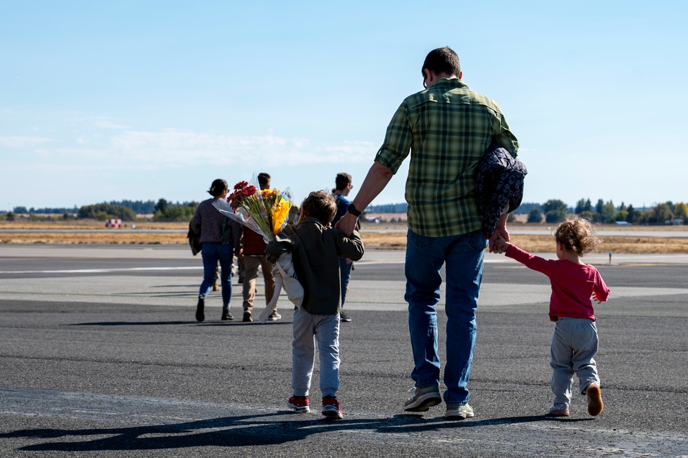 92nd Air Refueling Squadron Airmen return from deployment