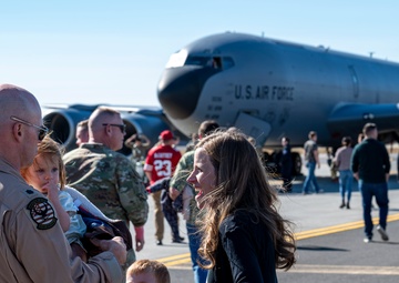 92nd Air Refueling Squadron Airmen return from deployment