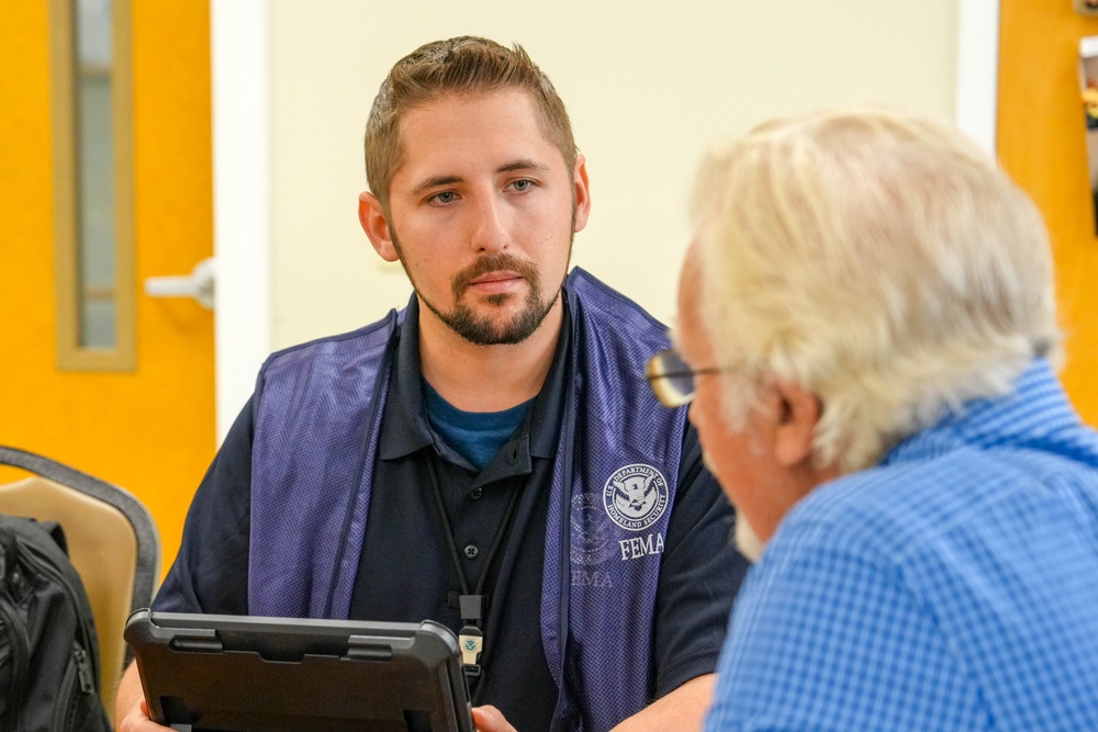 Helene Survivors at Disaster Recovery Center in Bakersville, North Carolina