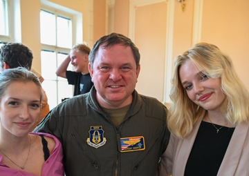 Texas Reserve Airmen Visit Czech Republic HS—Discuss C-5 Mission and Citizen Airmen Life