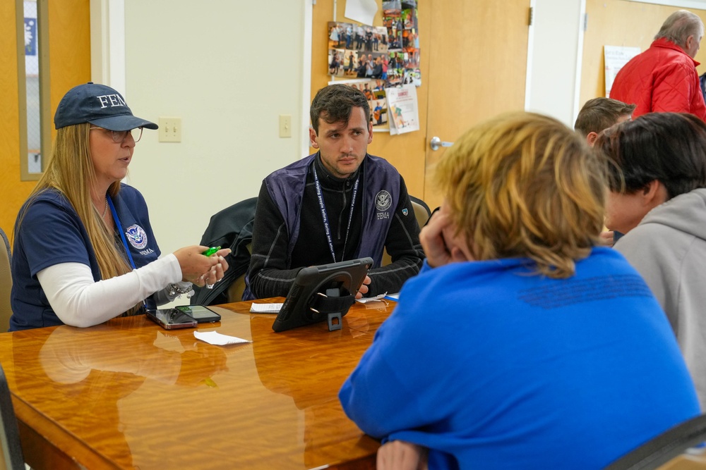 Helene Survivors at Disaster Recovery Center in Bakersville, North Carolina