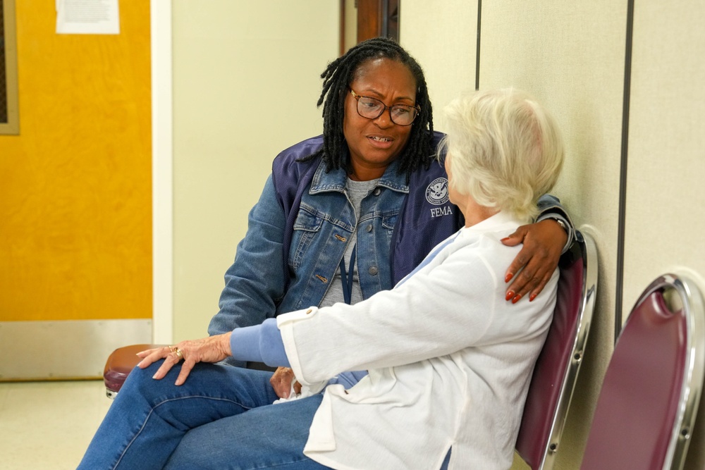 Helene Survivors at Disaster Recovery Center in Bakersville, North Carolina