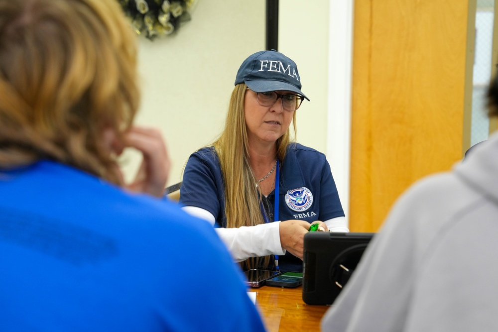 Helene Survivors at Disaster Recovery Center in Bakersville, North Carolina