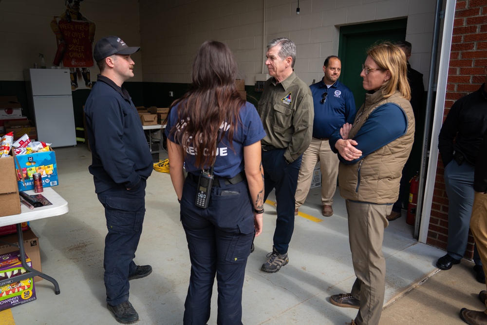 FEMA Administrator and North Carolina Governor Tour Recovery Operations in Buncombe County