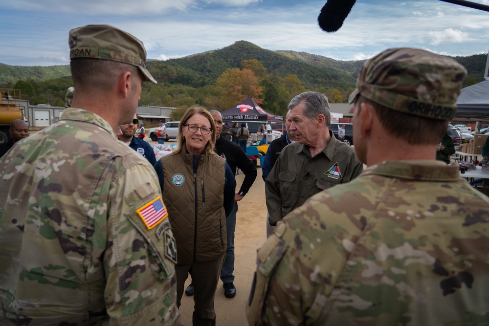 FEMA Administrator and North Carolina Governor Tour Recovery Operations in Buncombe County