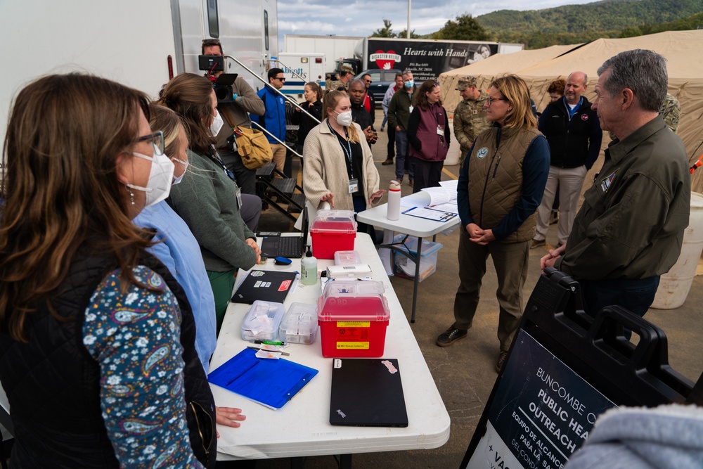 FEMA Administrator and North Carolina Governor Tour Recovery Operations in Buncombe County