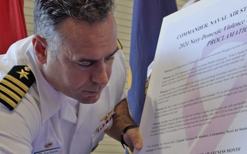 NAS Pensacola CO Signs Proclamation for Domestic Violence Awareness Month