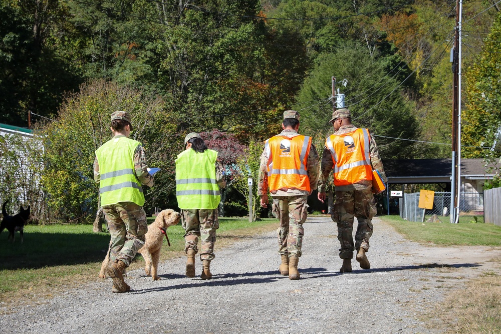 NC Guardsmen Go Door to Door after Tropical Storm Helene