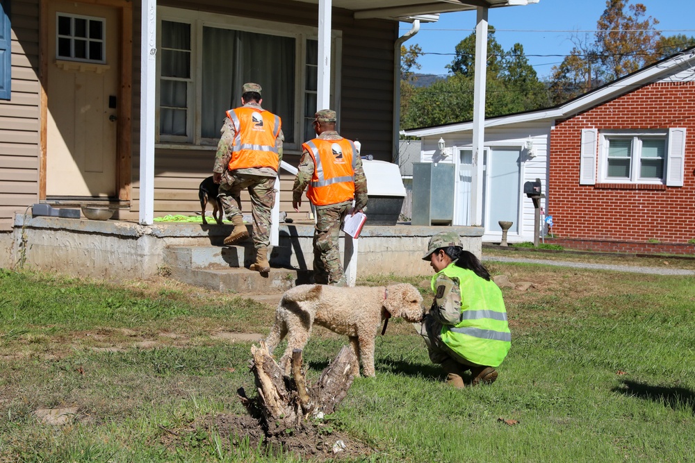 NC Guardsmen Go Door to Door after Tropical Storm Helene