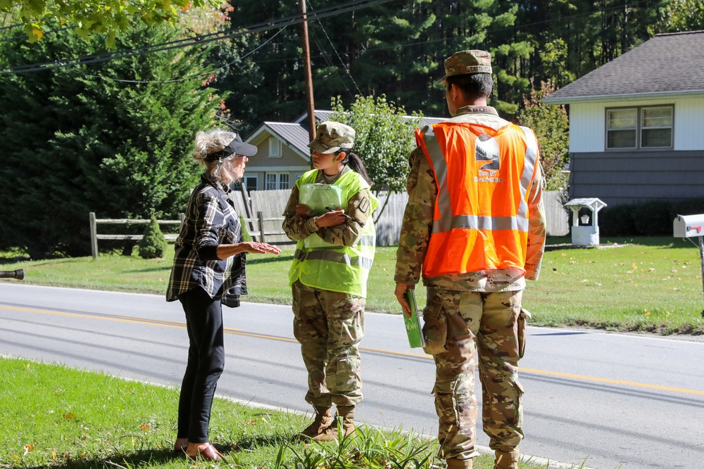 NC Guardsmen Go Door to Door after Tropical Storm Helene