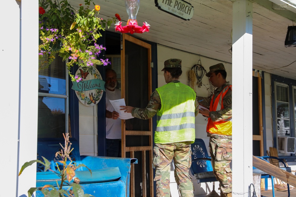 NC Guardsmen Go Door to Door after Tropical Storm Helene