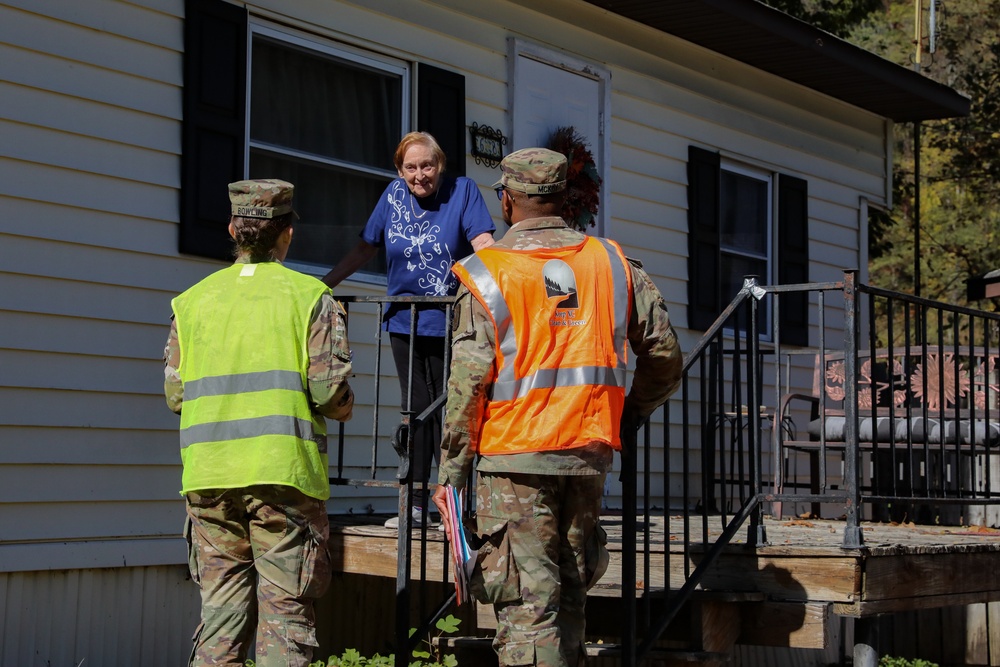 NC Guardsmen Go Door to Door after Tropical Storm Helene