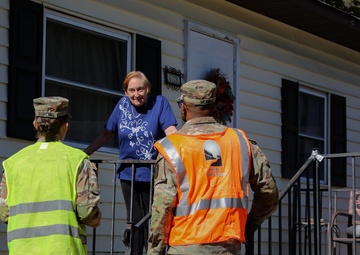 NC Guardsmen Go Door to Door after Tropical Storm Helene