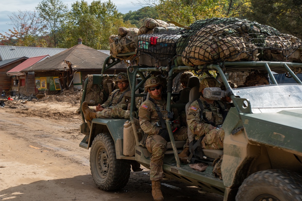 Members of Task Force Castle Assist With Recovery Operations in Chimney Rock, North Carolina