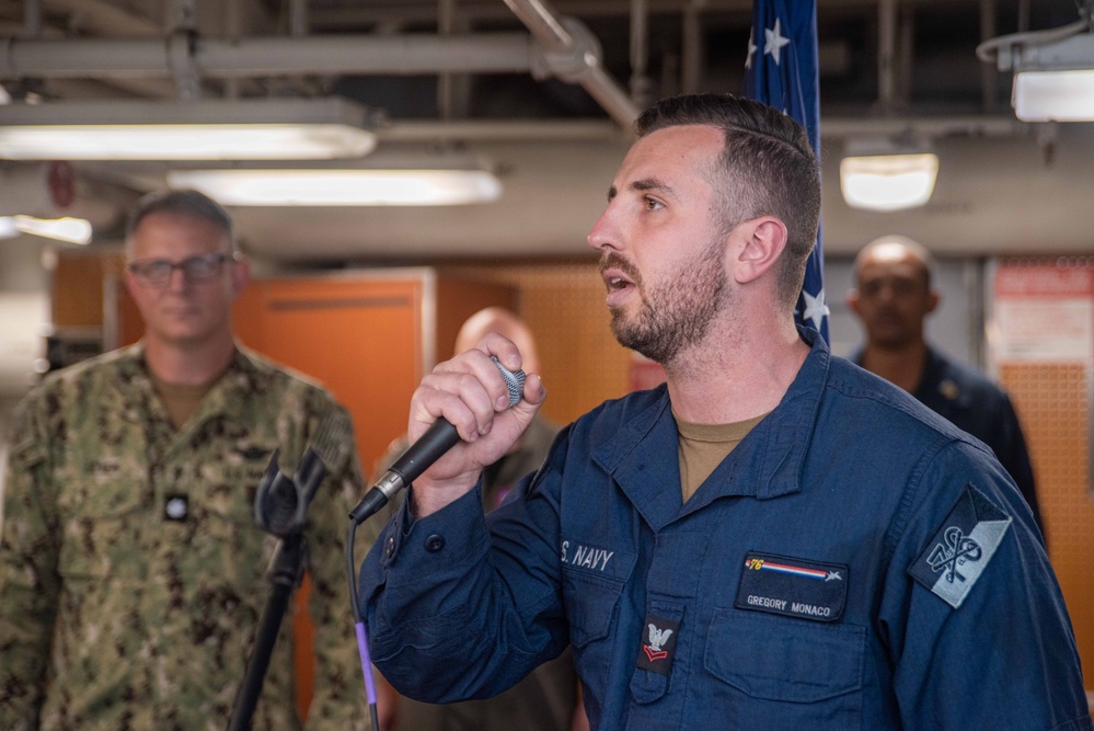 USS Ronald Reagan (CVN 76) celebrates U.S. Navy’s 249th birthday