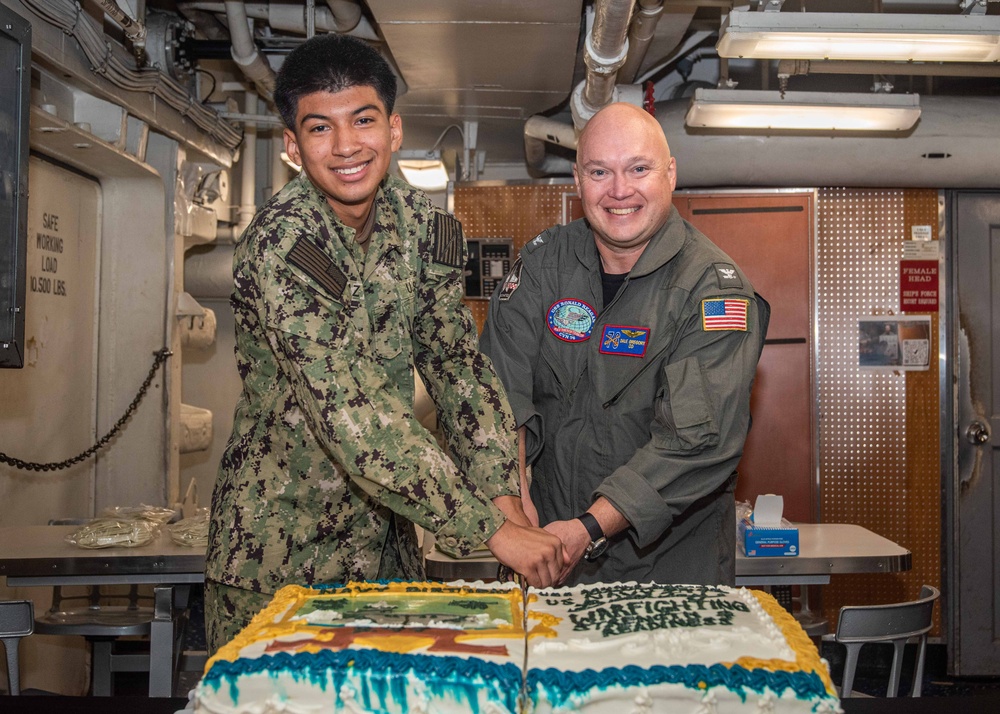 USS Ronald Reagan (CVN 76) celebrates U.S. Navy’s 249th birthday