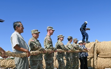 USAG Okinawa participates in Naha Giant Tug-of-War official rope inspection