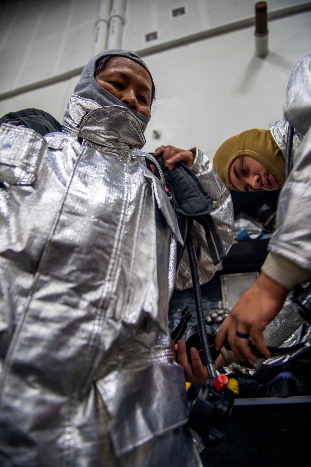 USS Carl Vinson (CVN 70) Sailors Participate in a General Quarters Drill