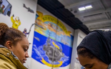 USS Carl Vinson (CVN 70) Sailors Participate in a General Quarters Drill