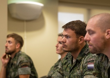 Dutch Marines attends a prolonged casualty care class