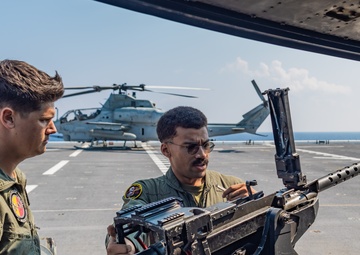 VMM-165 (Rein.) Marines Conduct Aviation Ordnance Ops Aboard USS Miguel Keith