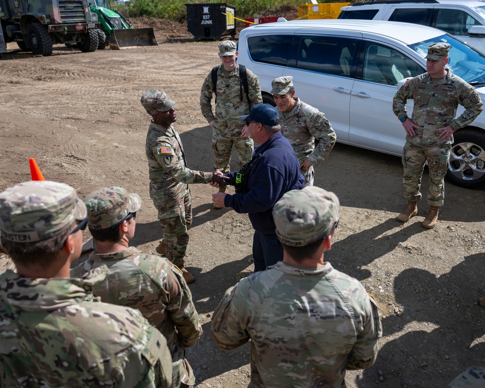 USACE Civil Works and Emergency Operations Deputy Commanding General visits Swannanoa, NC