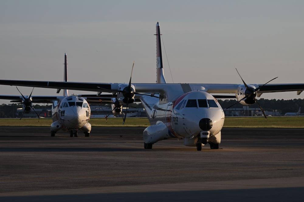 Coast Guard Air Station Clearwater aircrews arrive in ATC Mobile