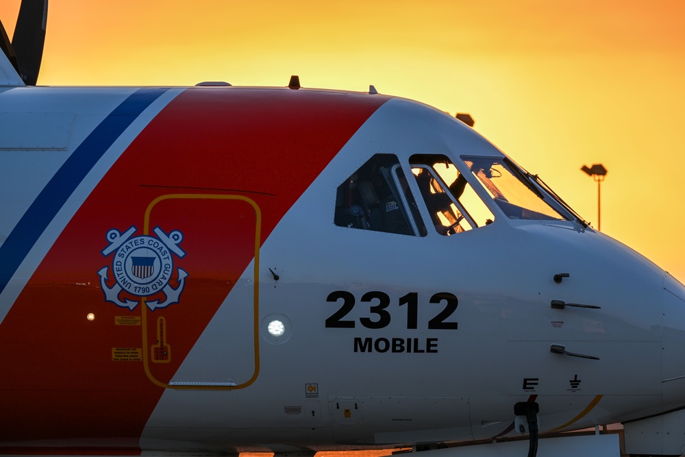 Coast Guard HC-144 training flight