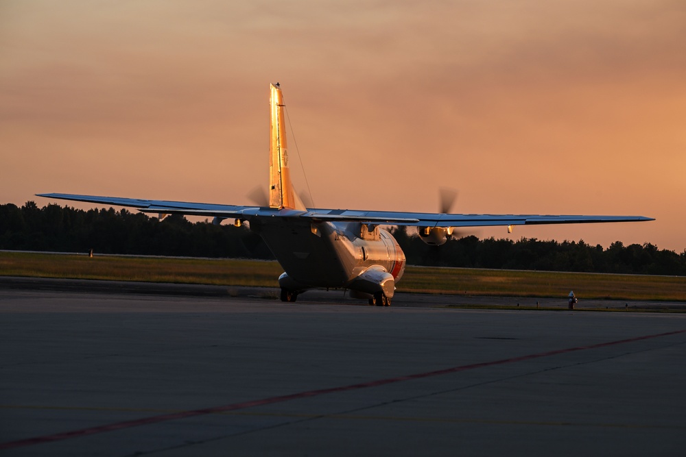 Coast Guard HC-144 training flight