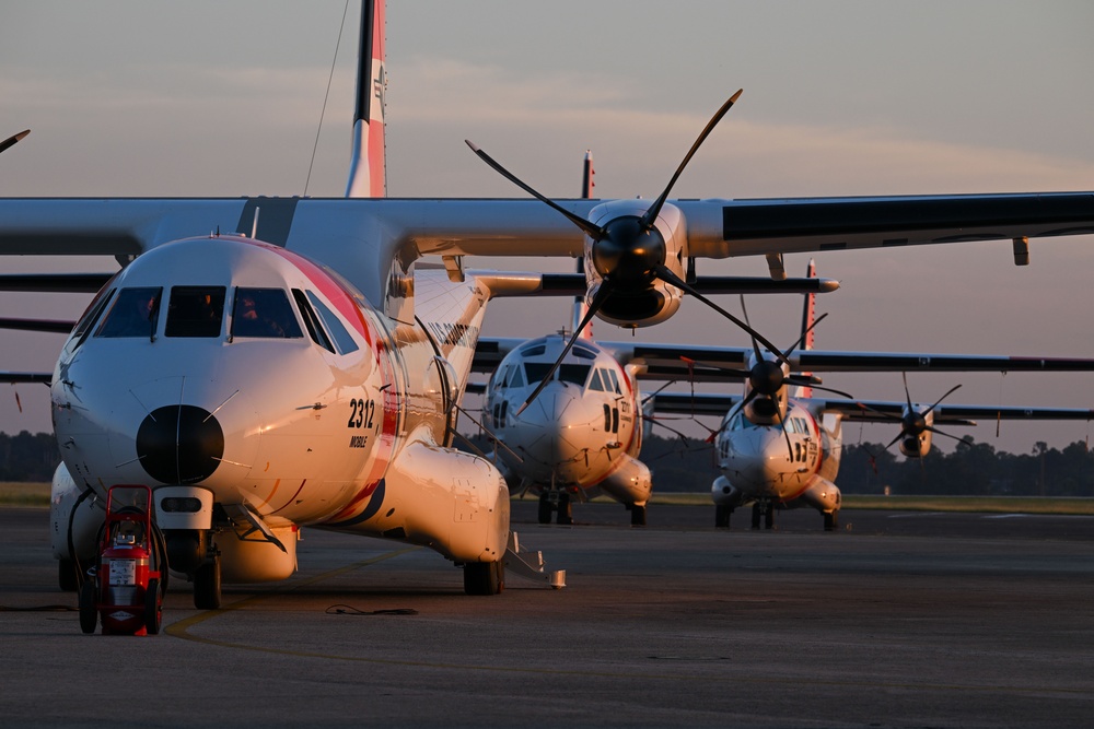 Coast Guard Air Station Clearwater aircrews arrive in ATC Mobile