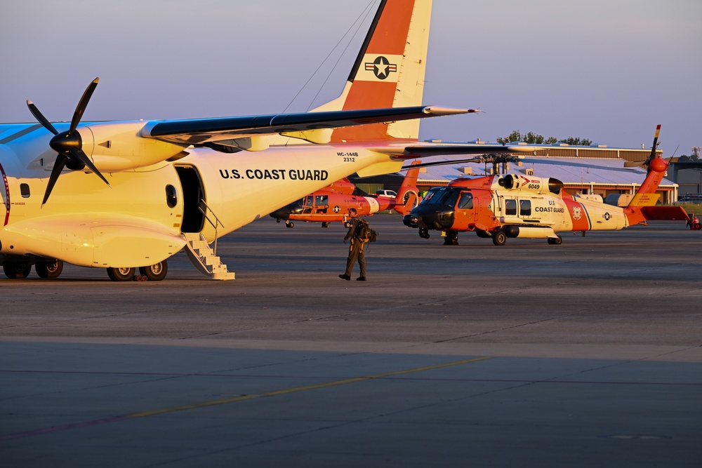 Coast Guard Air Station Clearwater aircrews arrive in ATC Mobile