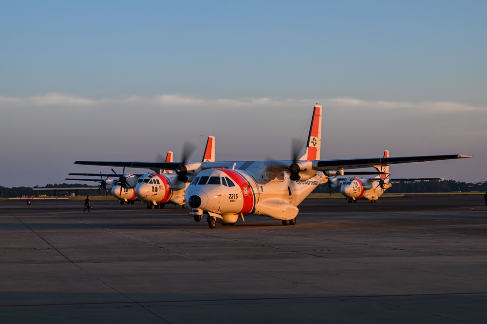 Coast Guard Air Station Clearwater aircrews arrive in ATC Mobile