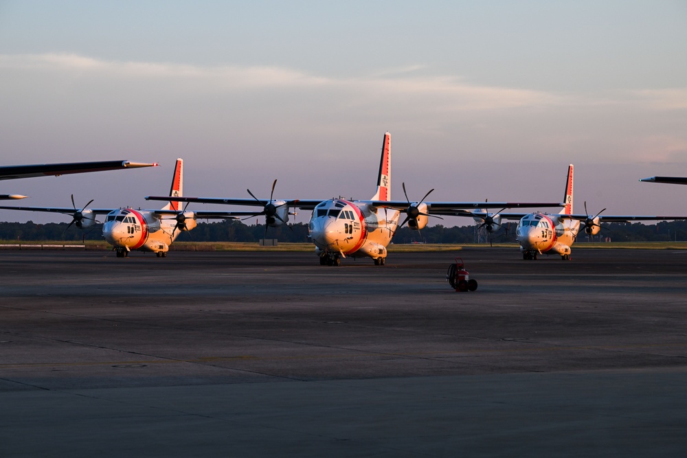 Coast Guard Air Station Clearwater aircrews arrive in ATC Mobile