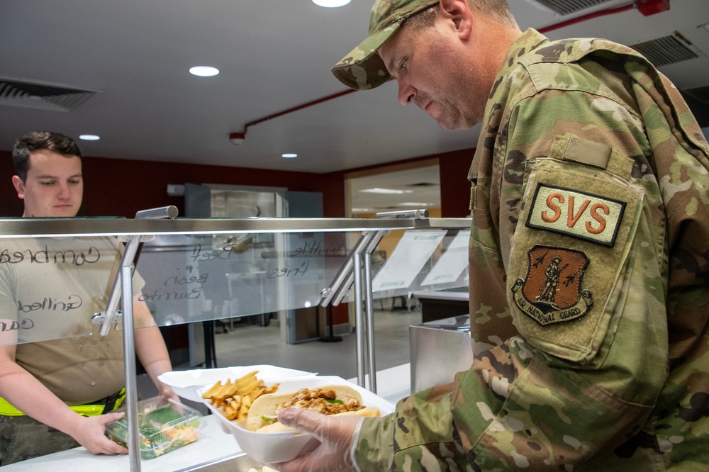 131st Force Support serves lunch at the In-flight Kitchen