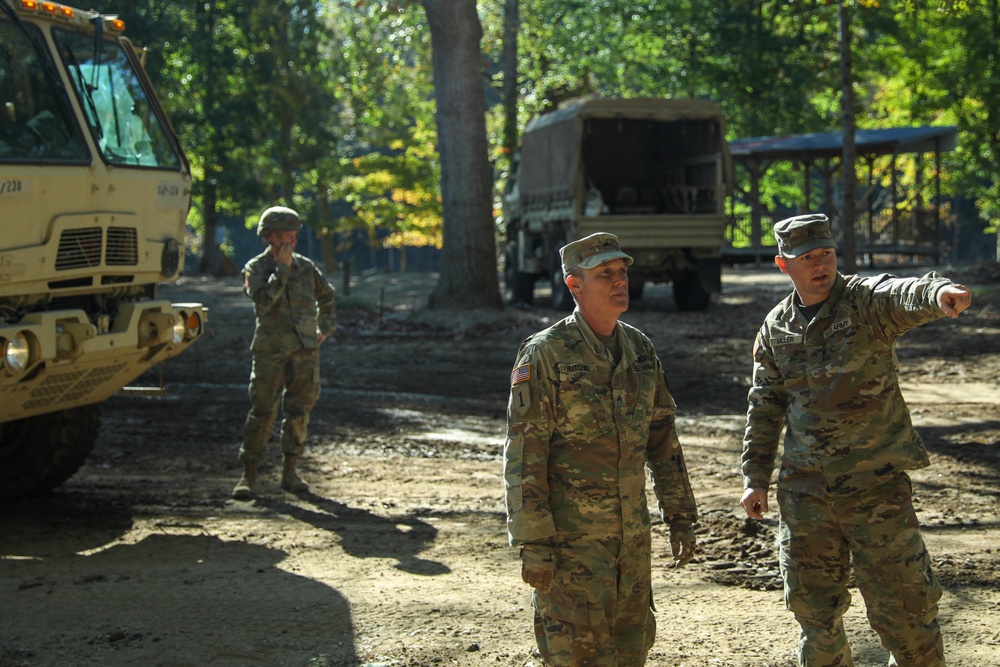 Tennessee Army National Guardsmen of the 278th clear debris in Greene County, Tennessee