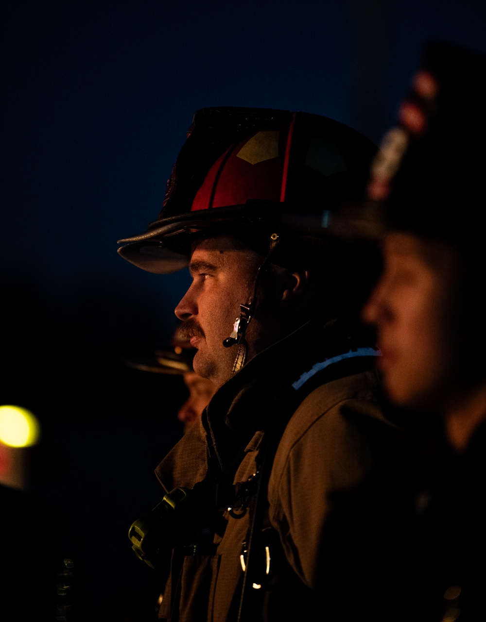 436th CES Fire Department conduct night live fire training