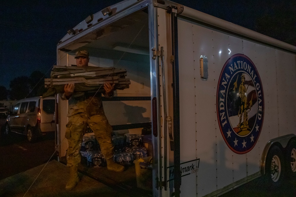 Hoosier Guardsmen stage overnight at Dobbins Air Reserve Base