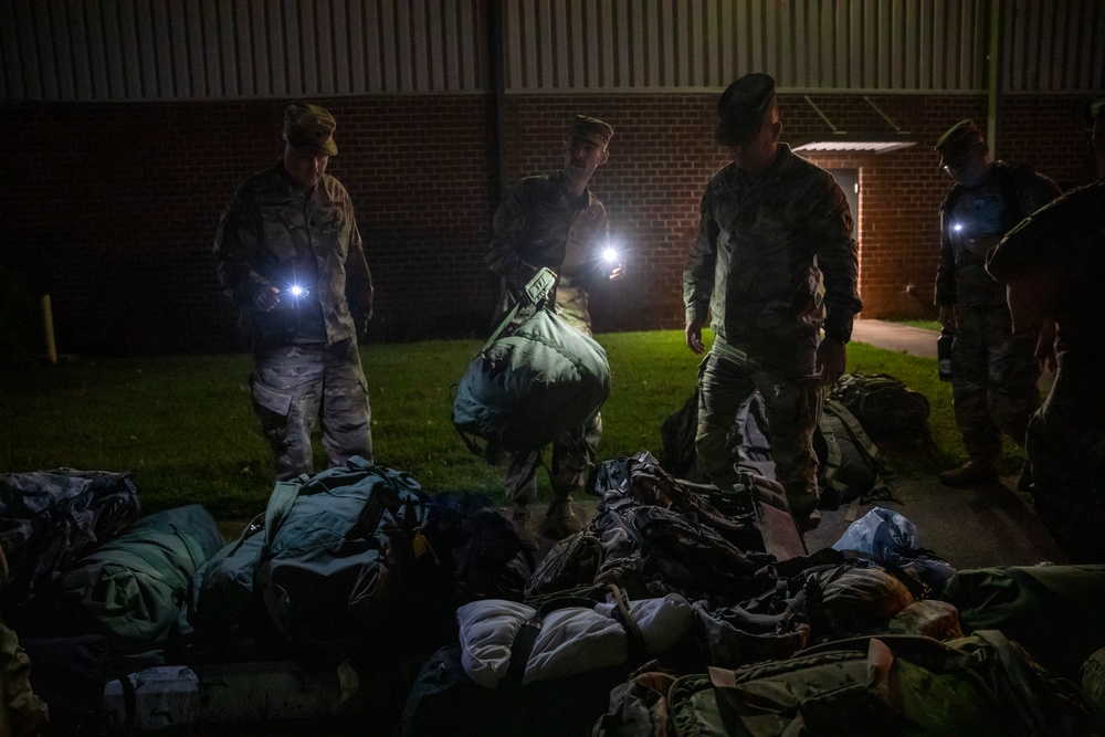 Hoosier Guardsmen stage overnight at Dobbins Air Reserve Base