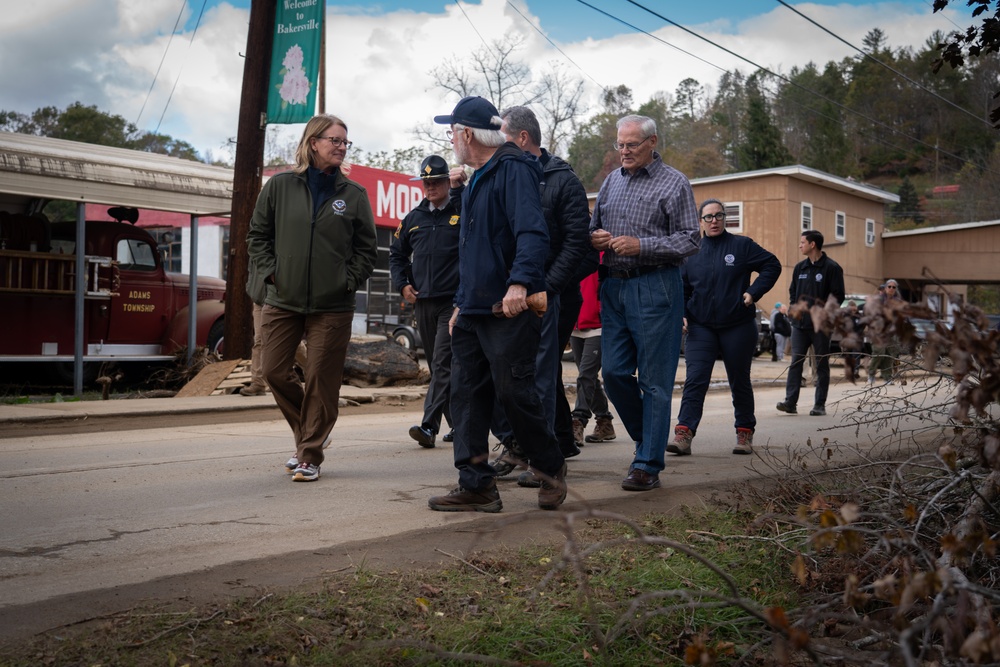 FEMA Administrator and North Carolina Governor Visit Recovery Operations in Western North Carolina