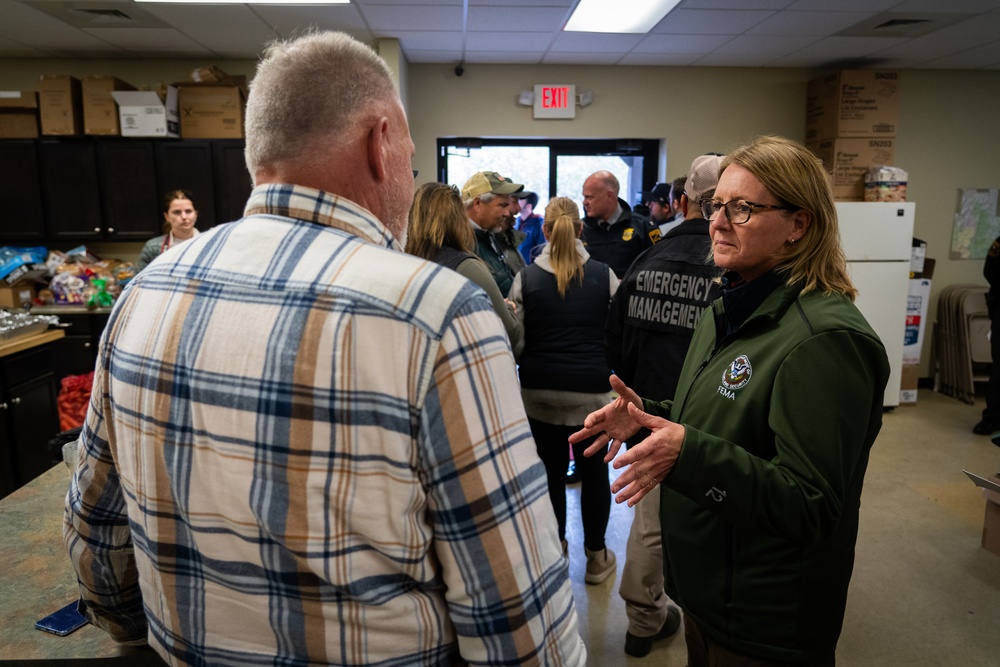 FEMA Administrator and North Carolina Governor Visit Recovery Operations in Western North Carolina